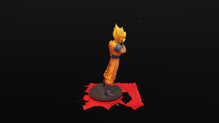 Figura de Goku de Lean 3D Model