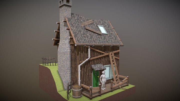 Forest Loner - House Model 4 3D Model