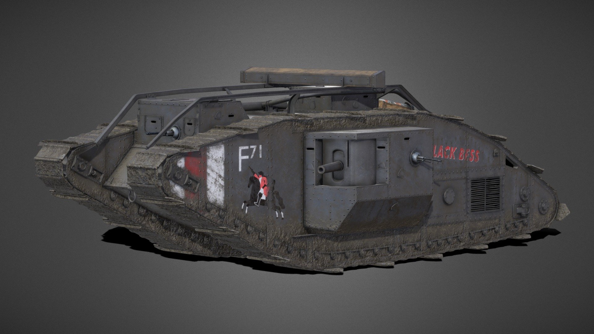 WWI British Mark V Tank - Black Bess - 3D model by Raúl Hidalgo