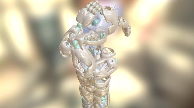 Springtrap Taking His Mask Off 3D Model
