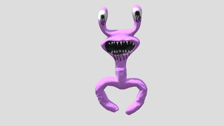 Pink rainbow friends but its bleeding. 3D Model