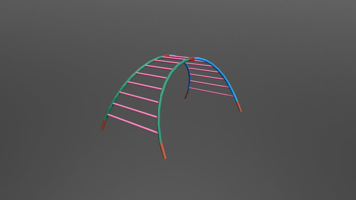 Low_Poly_Monkey_Bar 3D Model