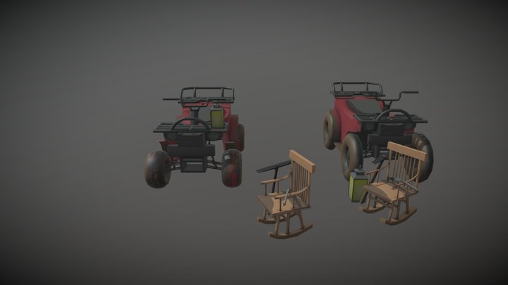 sketchfab 5 props Senne De Boeck 3D Model