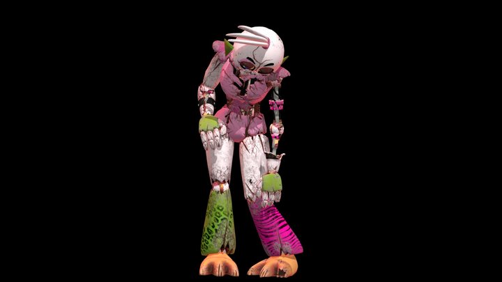 shattered-chica-security-breach 3D Model
