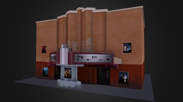 Model & Texture Arch Cinema 3D Model