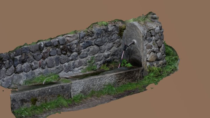 Fontaine et abreuvoirs en granits 3D Model