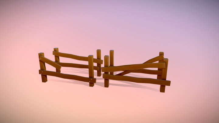 Medieval Fence 3D Model