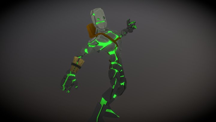 Personaje Elemental Roca 3D Model