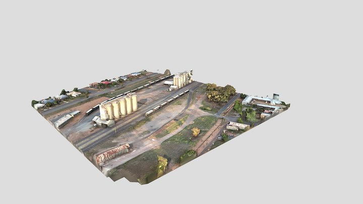 Survey of Rural Silos Railway Junction 3D Model