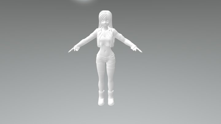 Jacket Girl T2k 3D Model