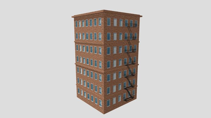 Low Poly Building 3D Model