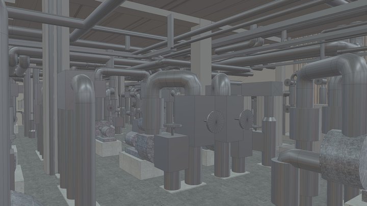 Schönbühl BE, Energiezentrale Shoppyland 3D Model