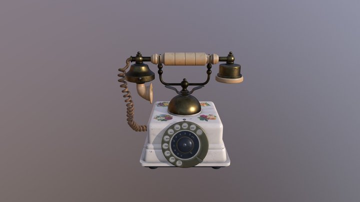 Antique phone 3D Model