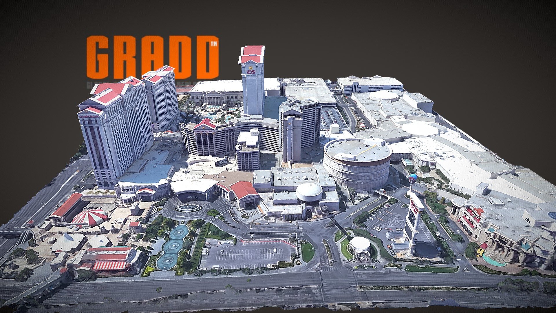 GRADD 3D Model of Caesars Palace, Las Vegas - Buy Royalty Free 3D