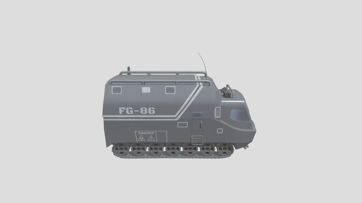 Tracked Swamp Machine 3D Model