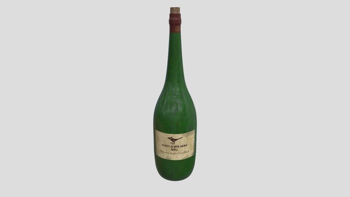 Wine Bottle 3D Model for archviz / decoration 3D Model