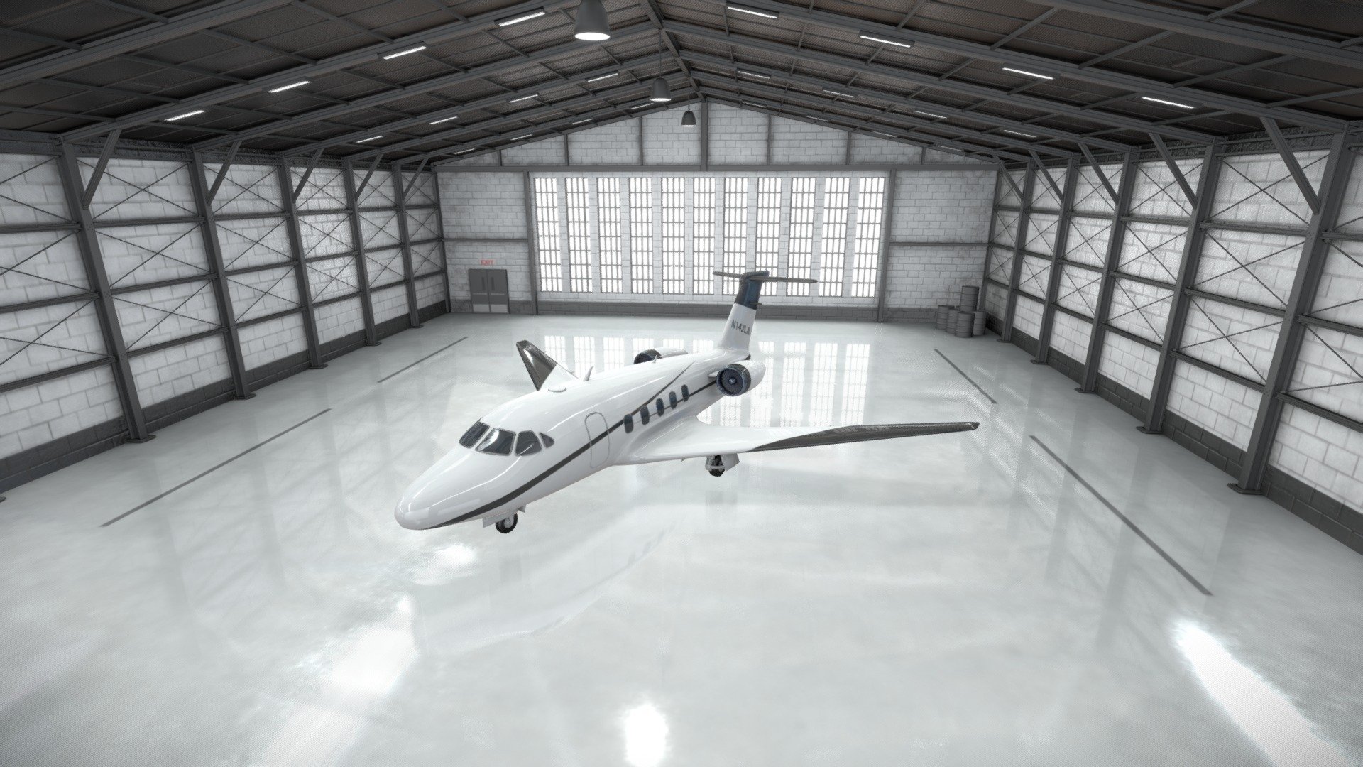 Airplane Hanger Download Free 3D model by Janis Zeps (Zeps3D