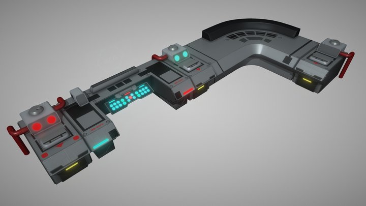Computer System Table 3D Model