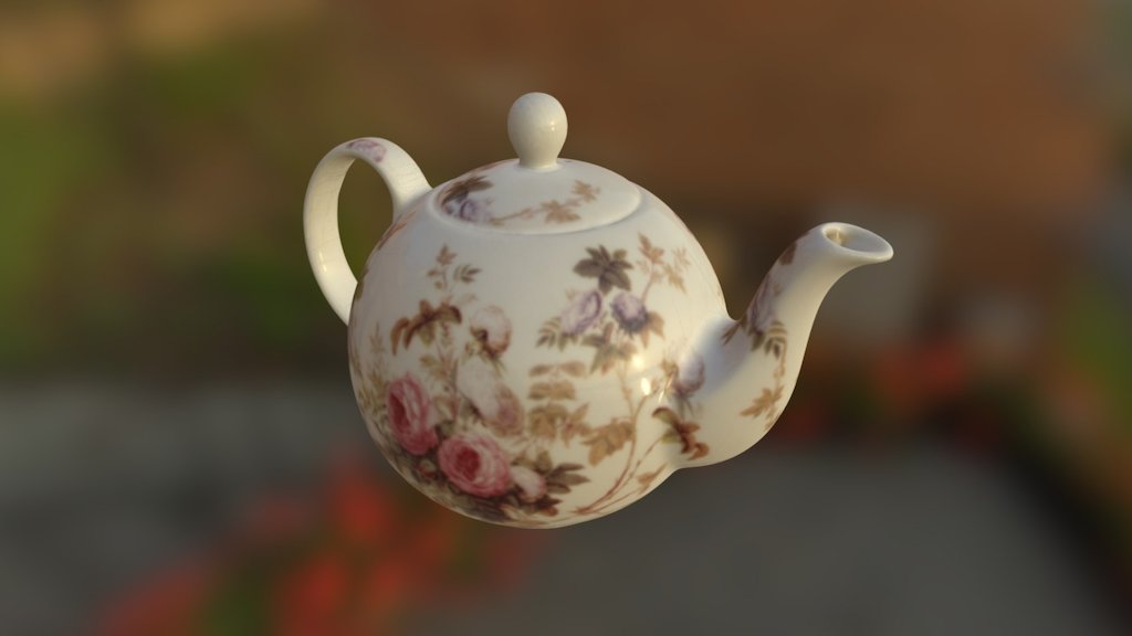 3D Scan - Floral Teapot