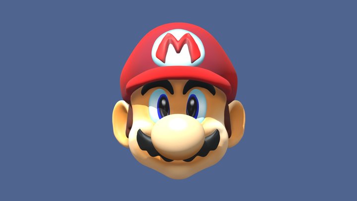 Mario-Head-v14 3D Model