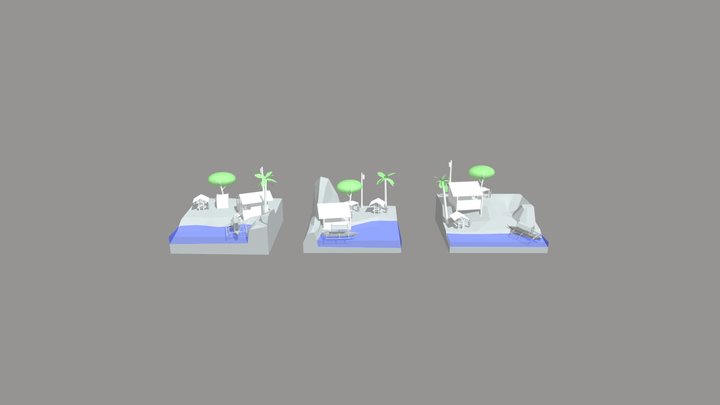 By The Ocean -Blockout 3D Model