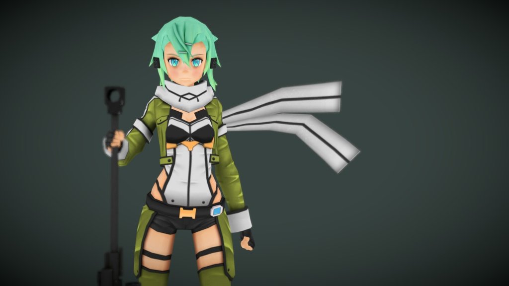 Sinon Asada - SAO II Fanart - 3D model by pot4tochip (@andyvargas ...