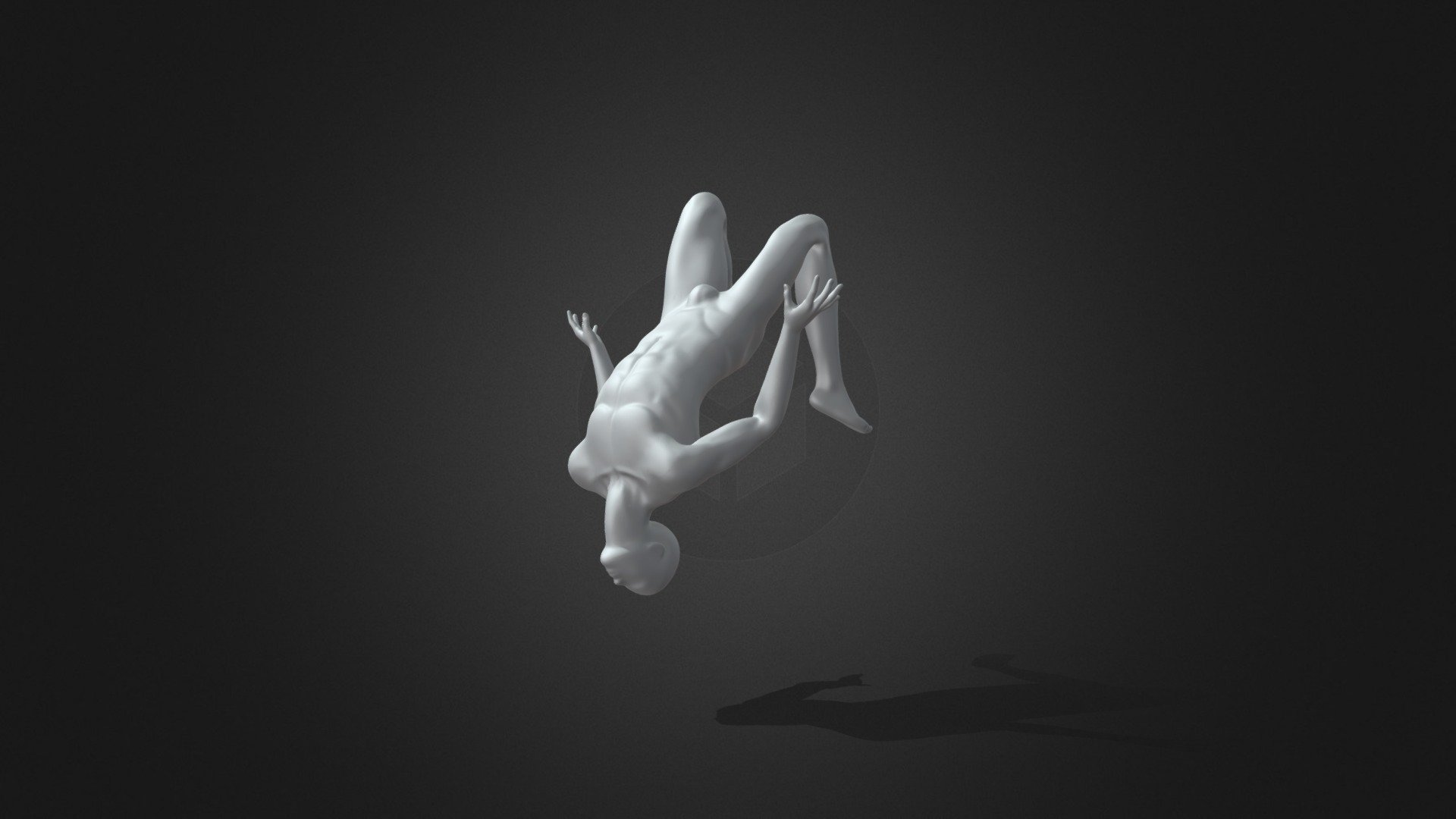 Male jumping mannequins 3d printing model