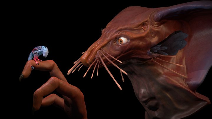 Curious Alien 3D Model