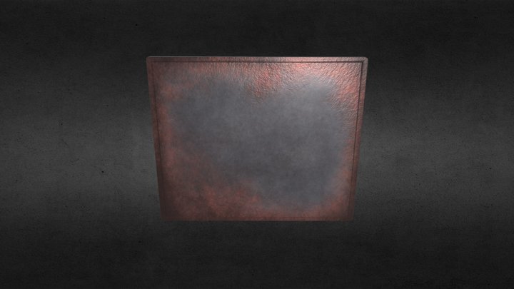 Wall Panel - Metal With Rust 1 3D Model