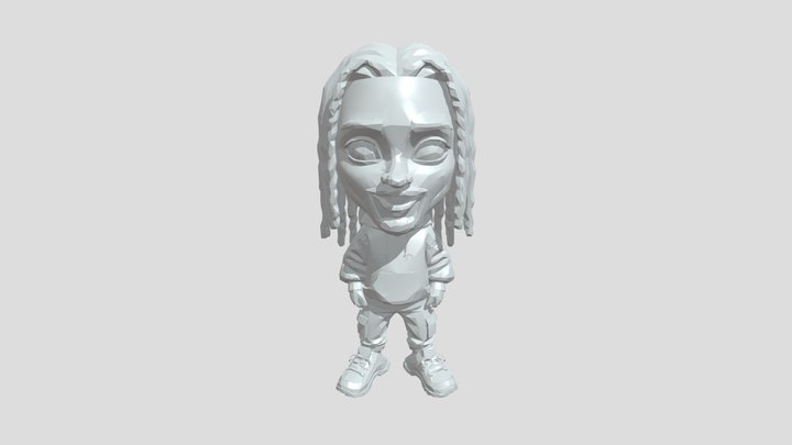 stylized cartoon man 3D Model