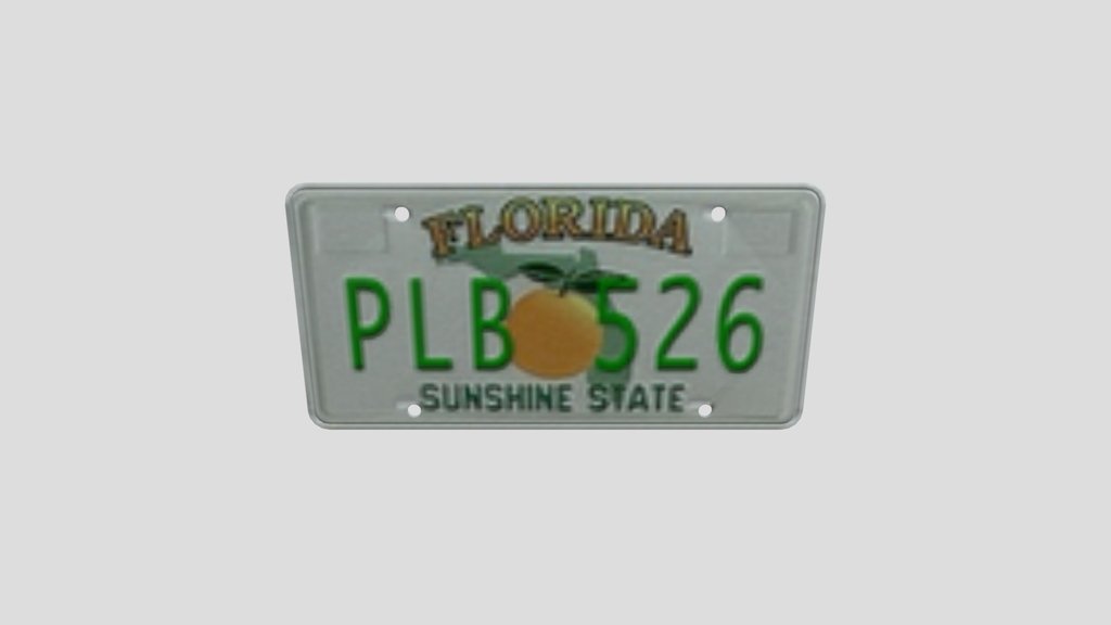 Florida Licence Plate Pl
