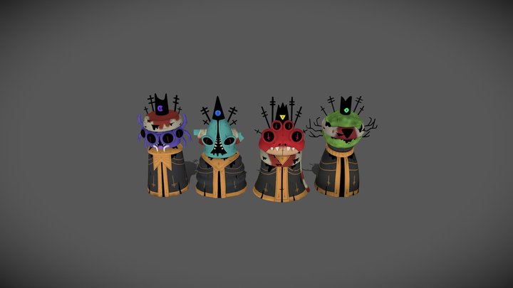 Cult Of The Lamb_ Bishops 3D Model