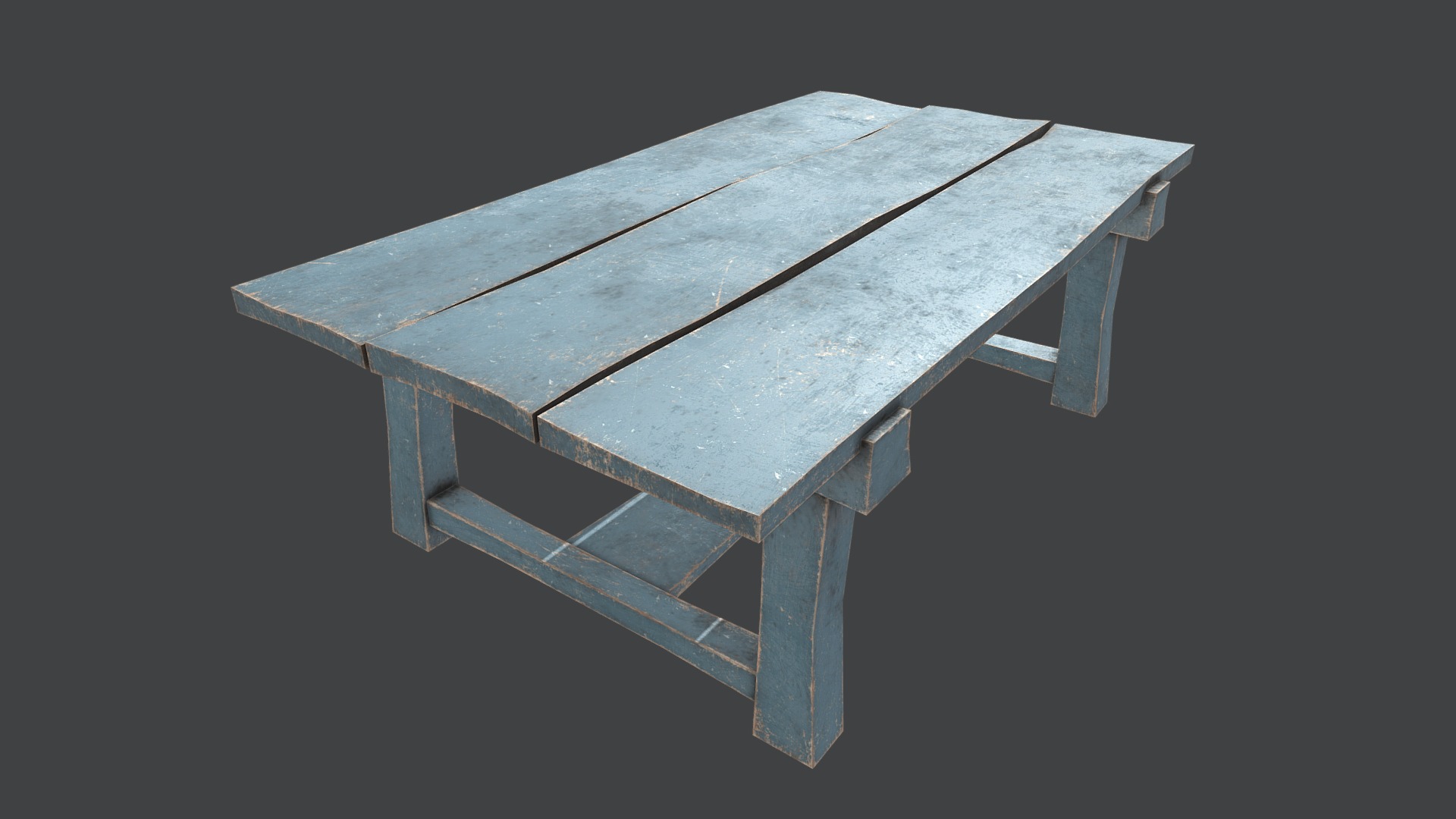 3D model Wood Table 3 B PBR - This is a 3D model of the Wood Table 3 B PBR. The 3D model is about a wooden table with a dark background.