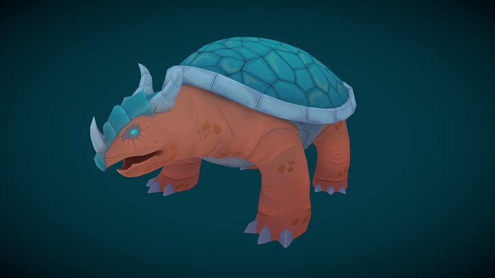 Stylized Fantasy Turtle 3D Model