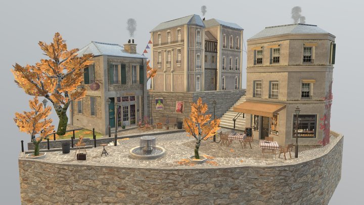 Cityscene Montmartre - Paris 3D Model