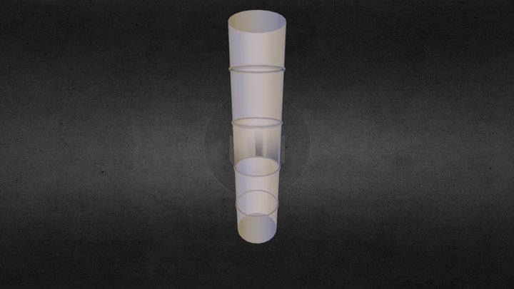 Flex Connector w/ 4 Center Rings 3D Model
