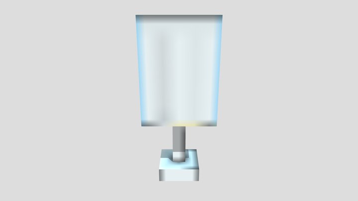 Low-poly glass of wine minecraft 3D Model