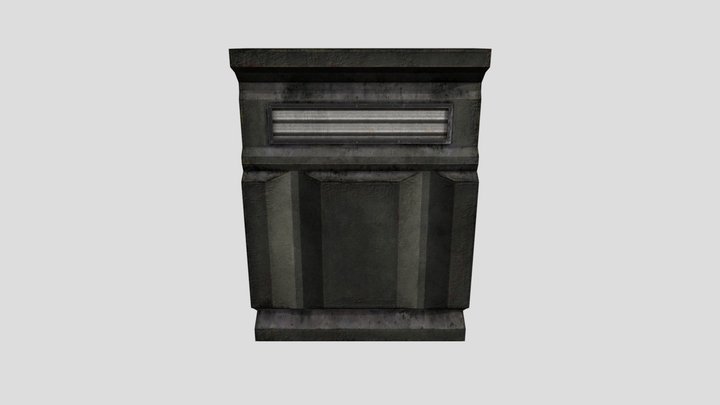 Wall Section with a Vent/Panel 3D Model