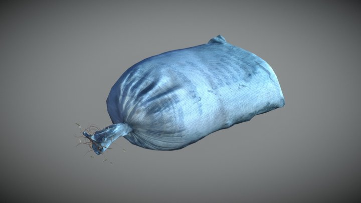 photogrammetry sack cloth low poly 3D Model