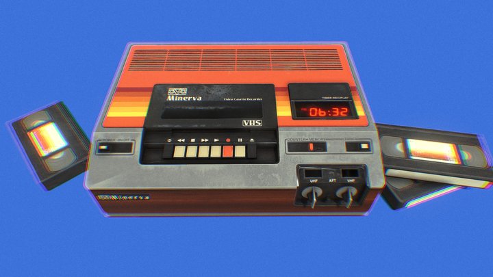 Late 70s VHS Player (Game Asset) 3D Model