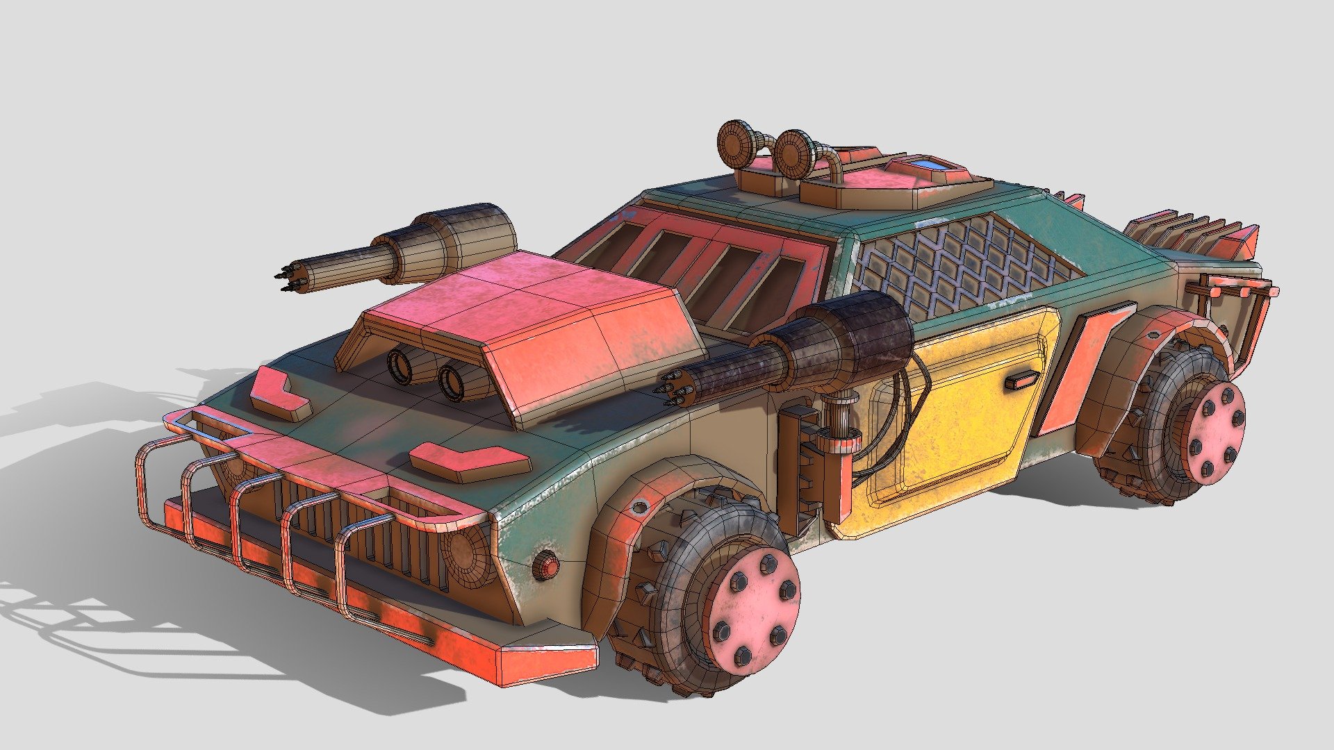 Mad Max Car Low-poly - Buy Royalty Free 3D model by CGmano (@Mohamed ...