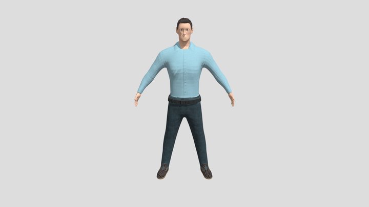 Hugh Jackman Low Poly 3D Model