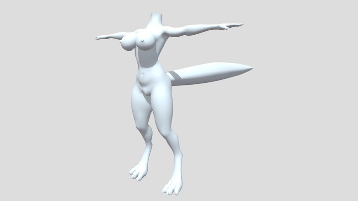 Furry body dragon 3D Model