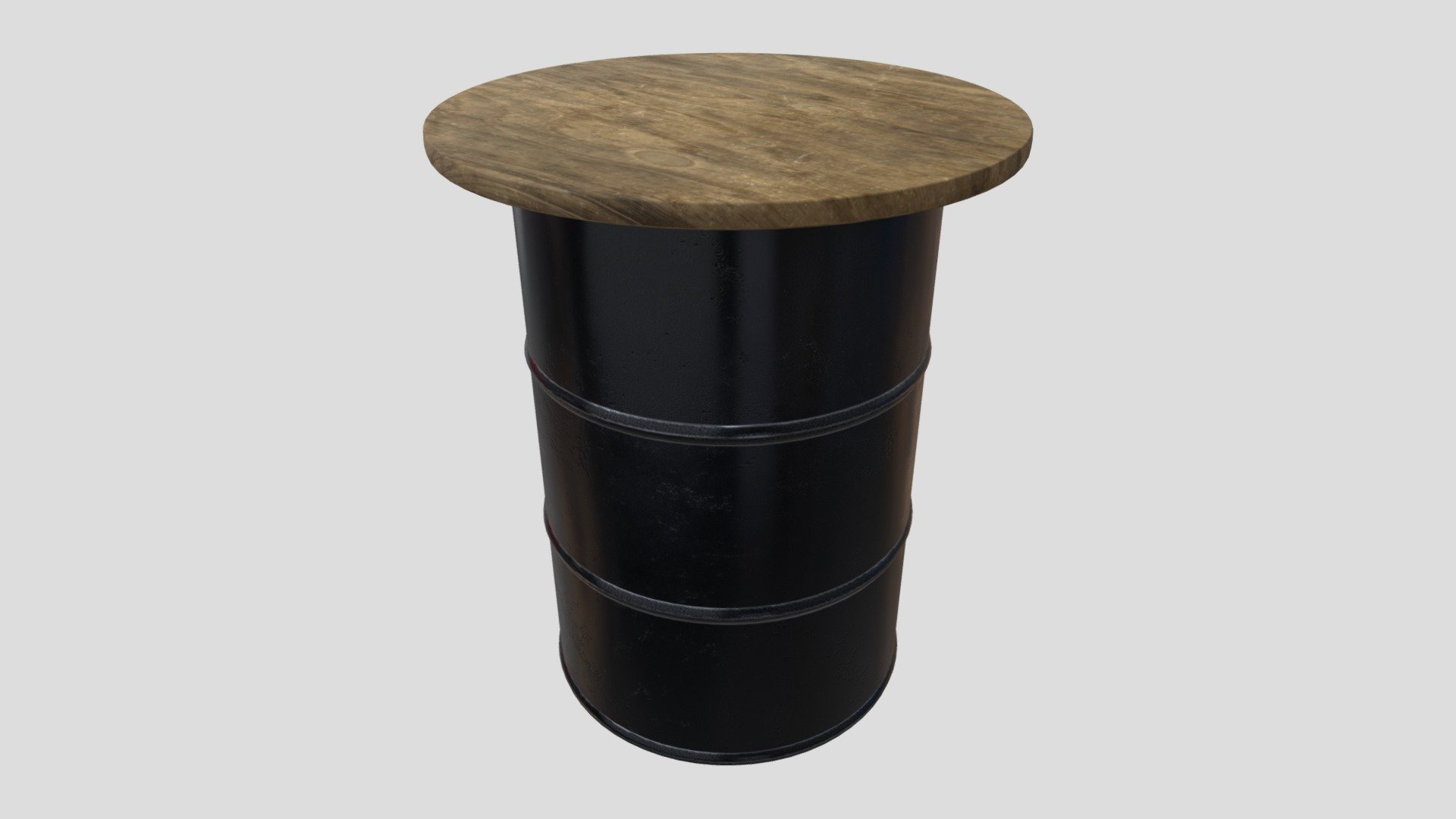 Oil Drum Table 3D model by Lucas (lucasrister) [b1c61ae] Sketchfab