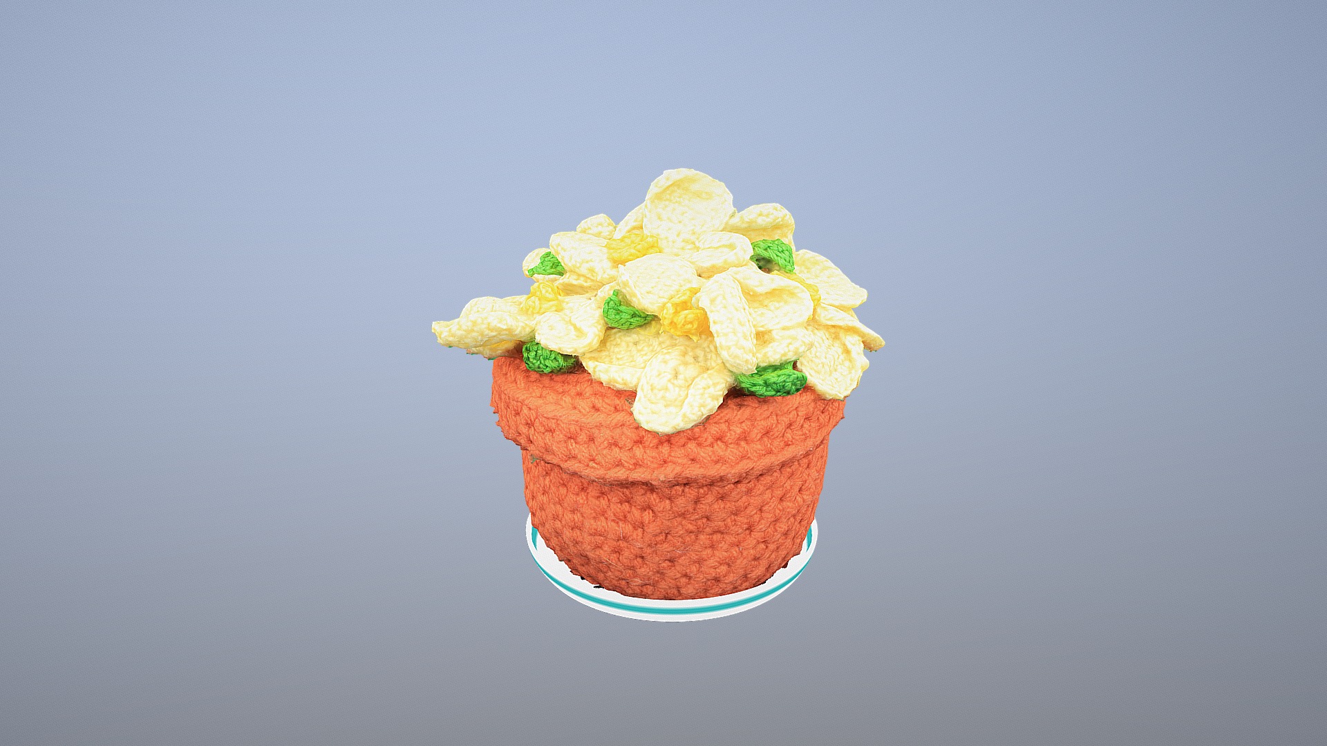 3D model Buttercup - This is a 3D model of the Buttercup. The 3D model is about a cupcake with flowers in it.