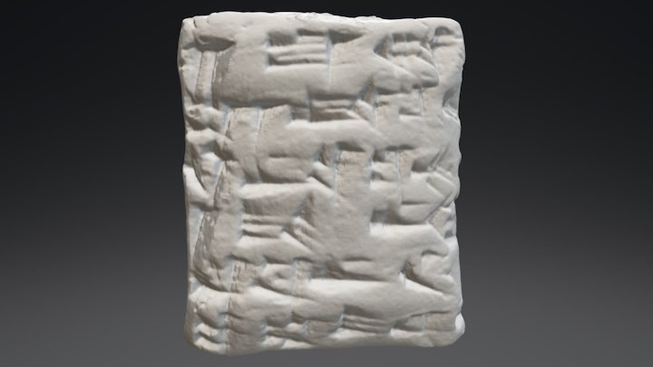 Old-Babylonian cuneiform tablet S259 3D Model