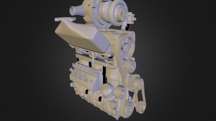 Nissan DIG-T R Engine 3D Model