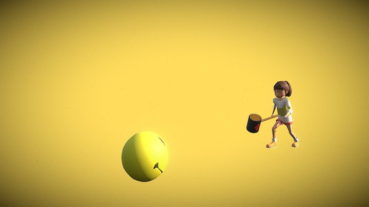 Chihiro Ogino - Hammering a Ball 3D Model