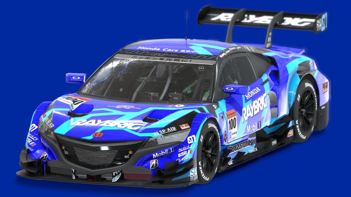 2017 Honda NSX-GT GT500 Raybrig – Gratis 3D-model STL