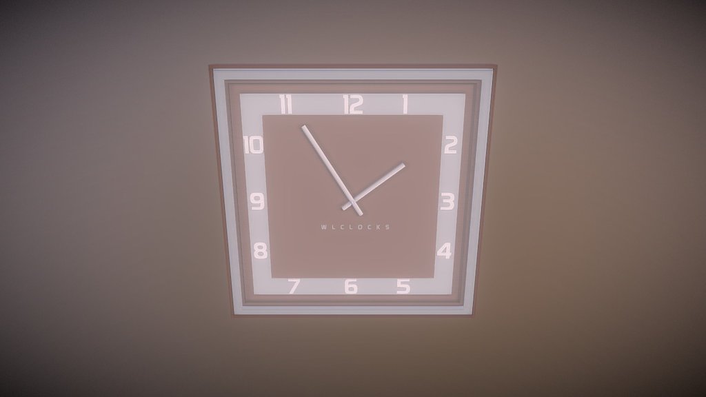 Square wall clock